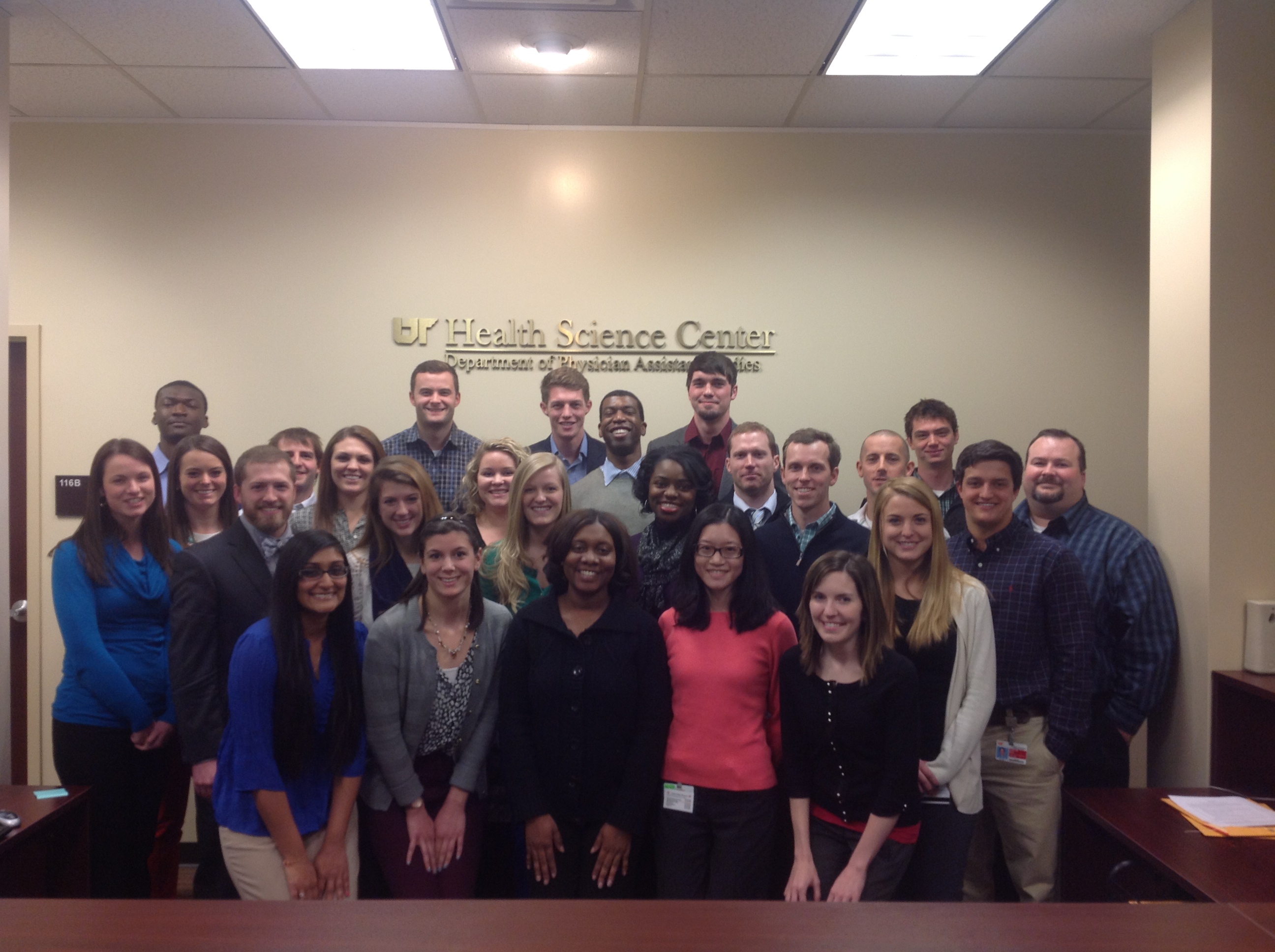 The inaugural class for the new Physician Assistant Studies Program. 