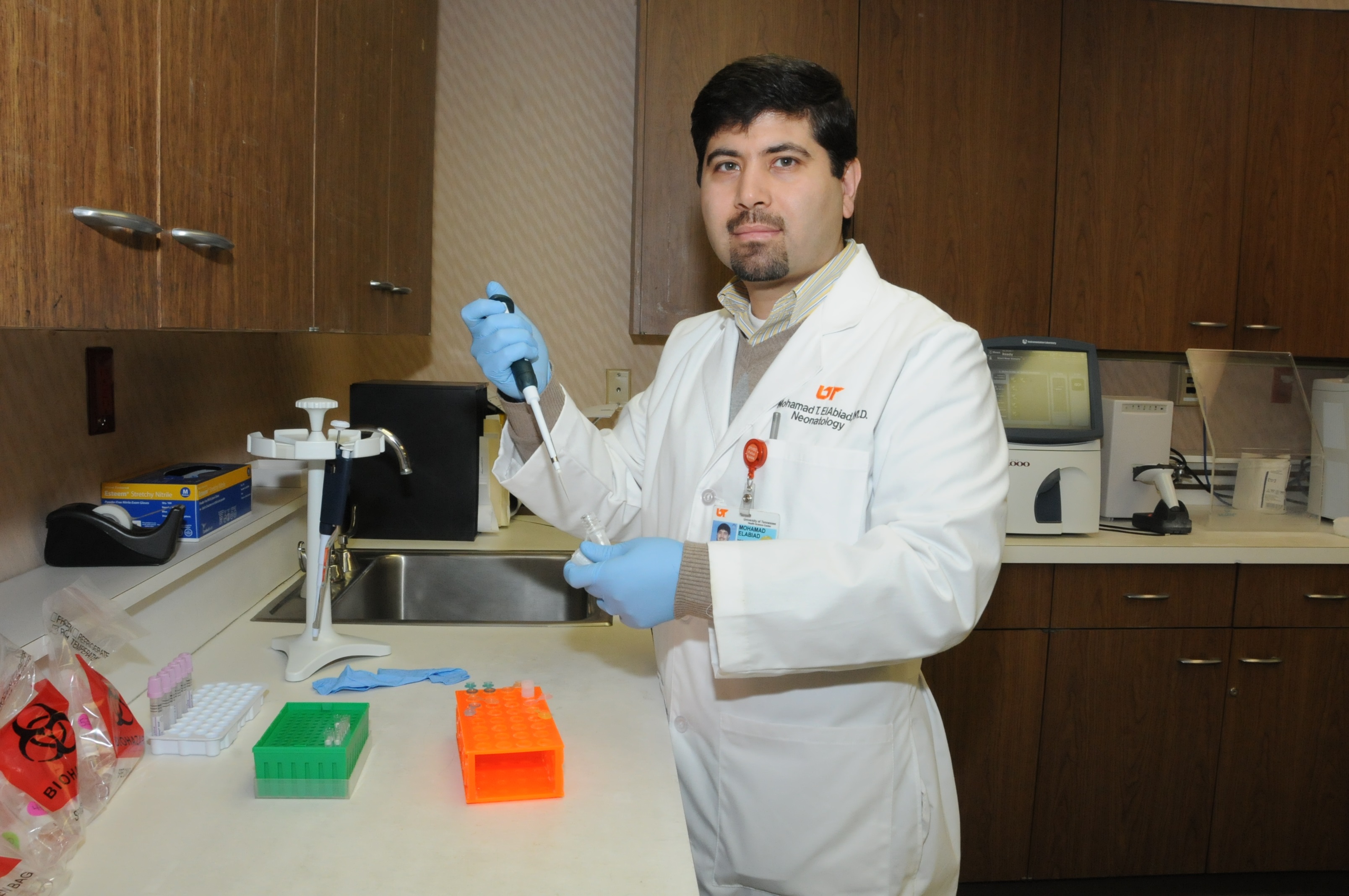 A $26,818 grant from The Gerber Foundation will allow Dr. Mohamad Elabiad and his research team to investigate whether blood transfusions given to premature infants should cause concern of heavy metal toxicity.