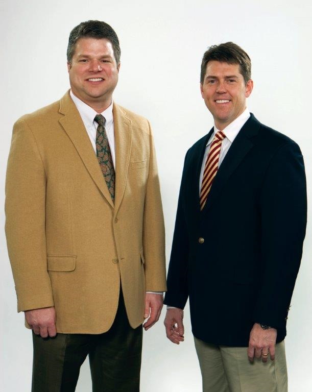 Rick Sain (PharmD, ’89), left, and Shane Reeves (PharmD, ’94) are co-owners of Reeves-Sain Family of Medical Services. The company’s foundation is donating a $100,000 gift to the UT Health Science Center’s College of Pharmacy.