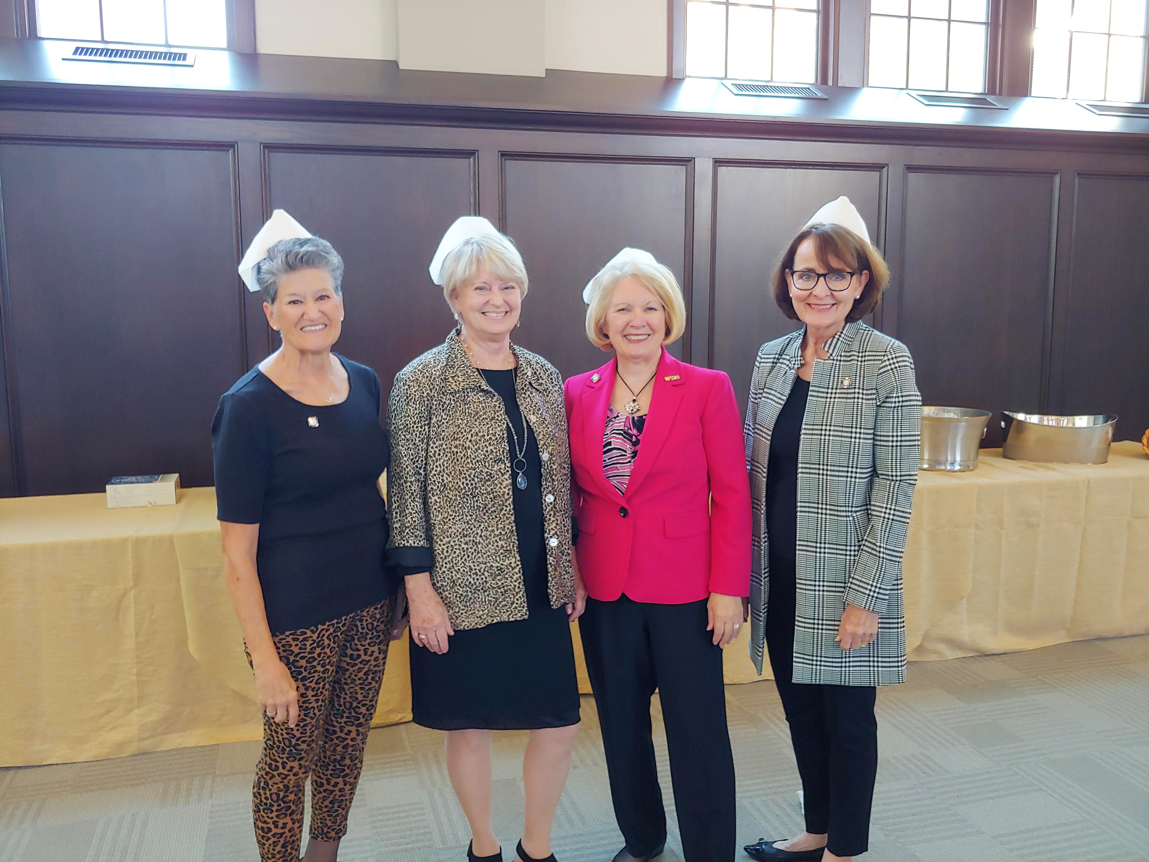 Members of the Class of '71 from Methodist School of Nursing were honored as adopted alumni by the UTHSC College of Nursing Friday. From left, Susan Schmidt, Eleeva Hilbun, Dr. Diane Pace, and Jan Barkett.