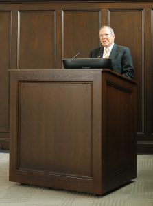 Chancellor Schwab, who is set to retire at the end of the academic year, gave his 12th State of the University Address on Thursday.